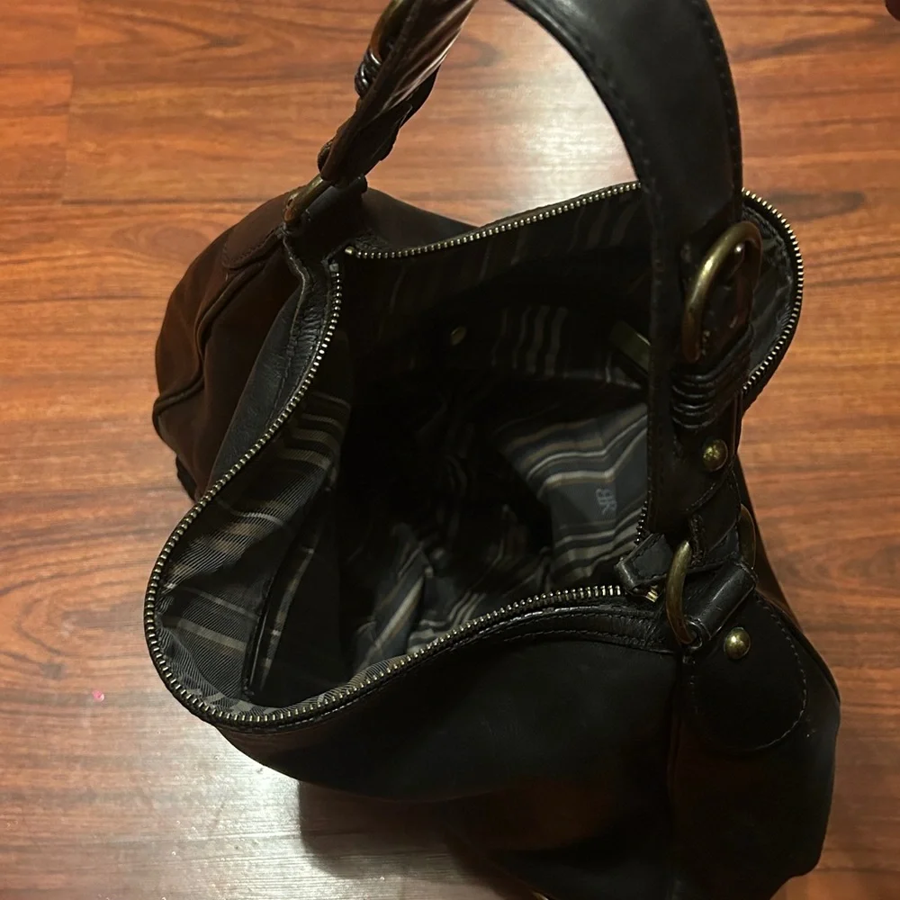 VTG Y2K Banana Republic Leather Slouchy Hobo Satchel Bag w/Buckles